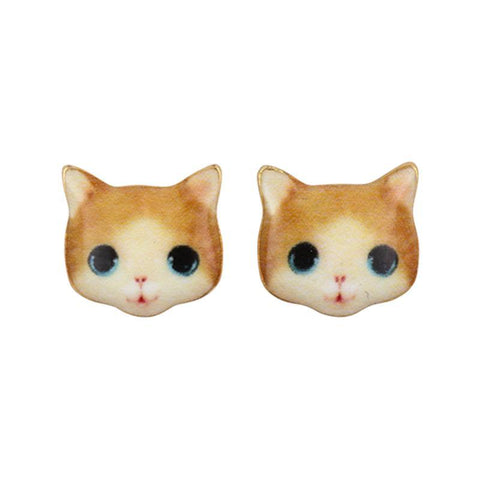 Ginger Kitten Earrings