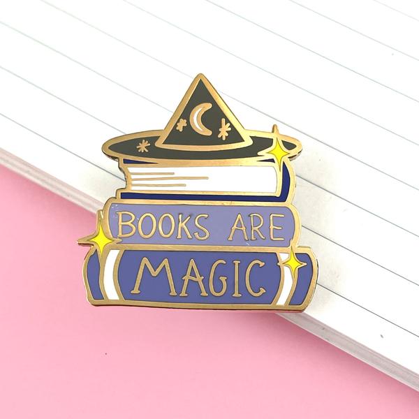 Books Are Magic Lapel Pin