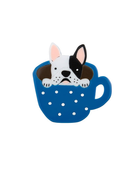 A Cup of French Brooch - Blue