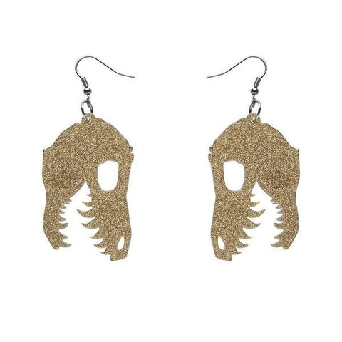 Fossil Glitter Resin Drop Earrings - Gold