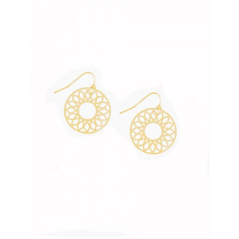 Gold Mini Kaleidoscope Earrings