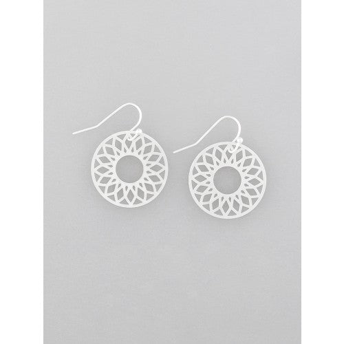 Silver Mini Kaleidoscope Earrings
