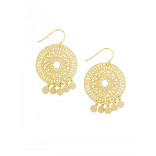 Gold Gypsy Laser Tinkle Earrings