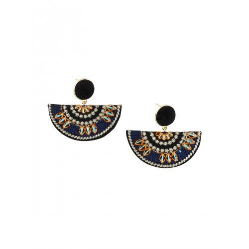 Frida Earring in Navy & Black
