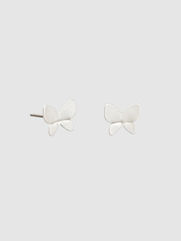 Silver Kyoto Butterfly Stud Earrings