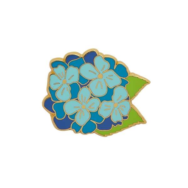 Heartfelt Hydrangea Enamel Pin