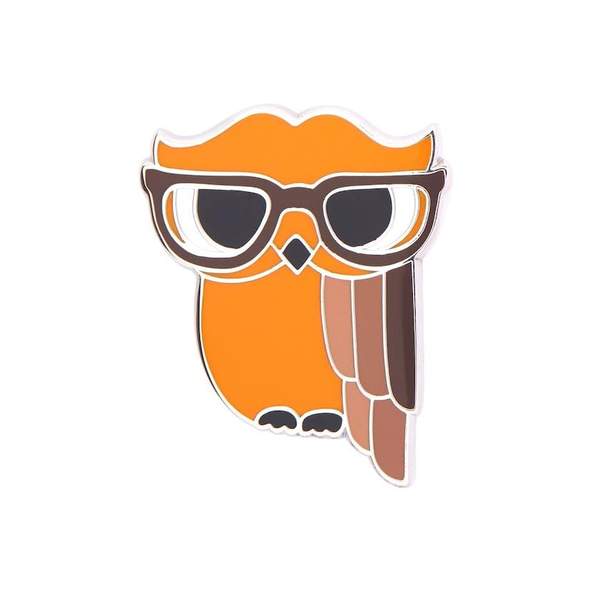 Waldo the Wacky Wise Owl Enamel Pin