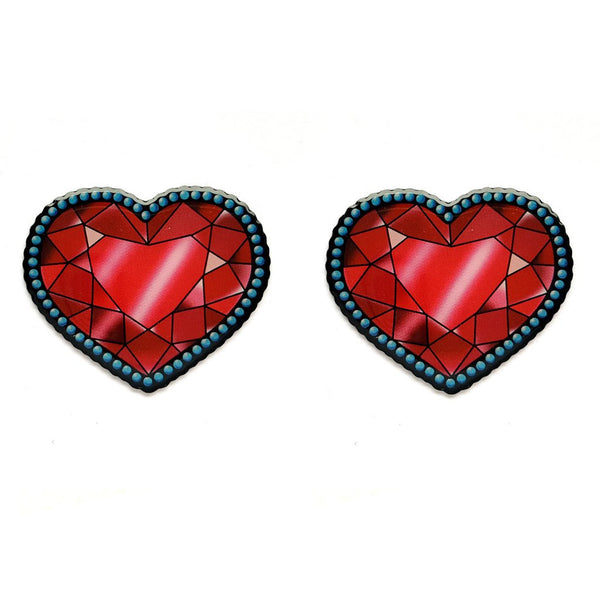 Crystal Heart Studs