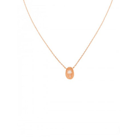 Rose Gold Paradise Palm Necklace