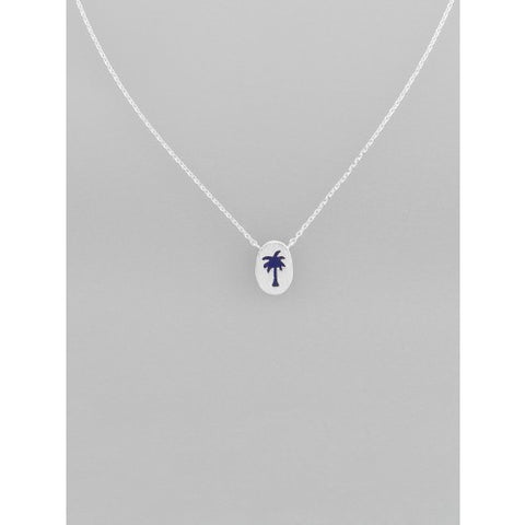 Silver Paradise Palm Necklace