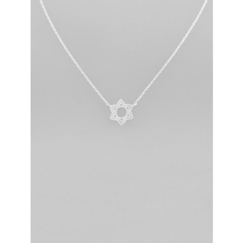 Silver Lotus Necklace