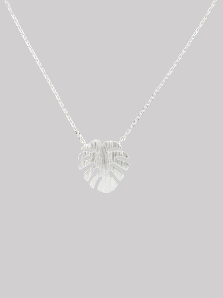 Silver Monstera Necklace