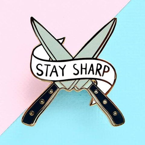 Stay Sharp Lapel Pin