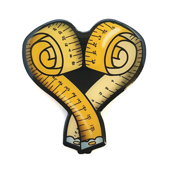 Tape Measure My Love Brooch